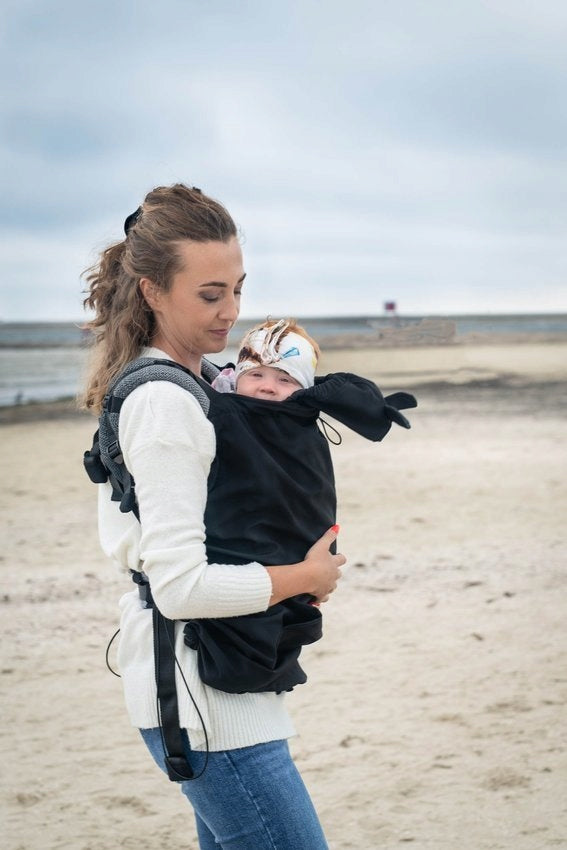 LennyLamb wrap / carrier cover - Black Carrying options on the back on the front
