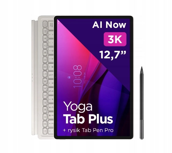 Lenovo Yoga Tab Plus 12,7' TB520FU 16/512GB WIFI Pearl Keyboard