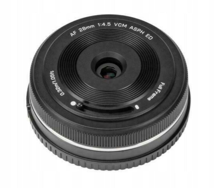 Lens VILTROX AF 28mm f/4.5 Leica L-mount pancake + cover FREEBIE Packaging status original