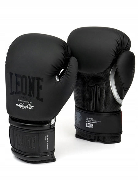 Leone 1947 Black Edition Boxing Gloves - Black 12 oz