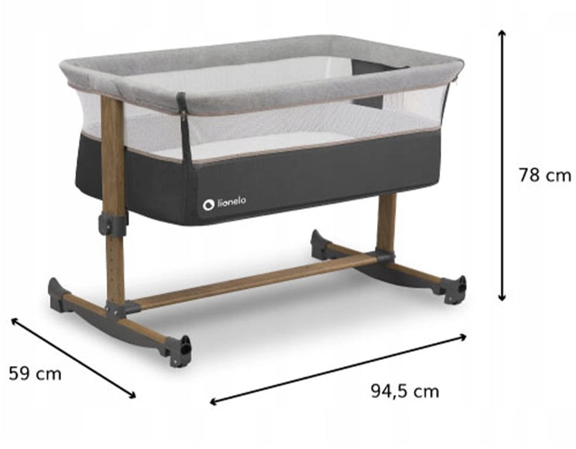 Leonie cot for delivery and tourism 94L x 54W x 77H cm Brand Lionelo