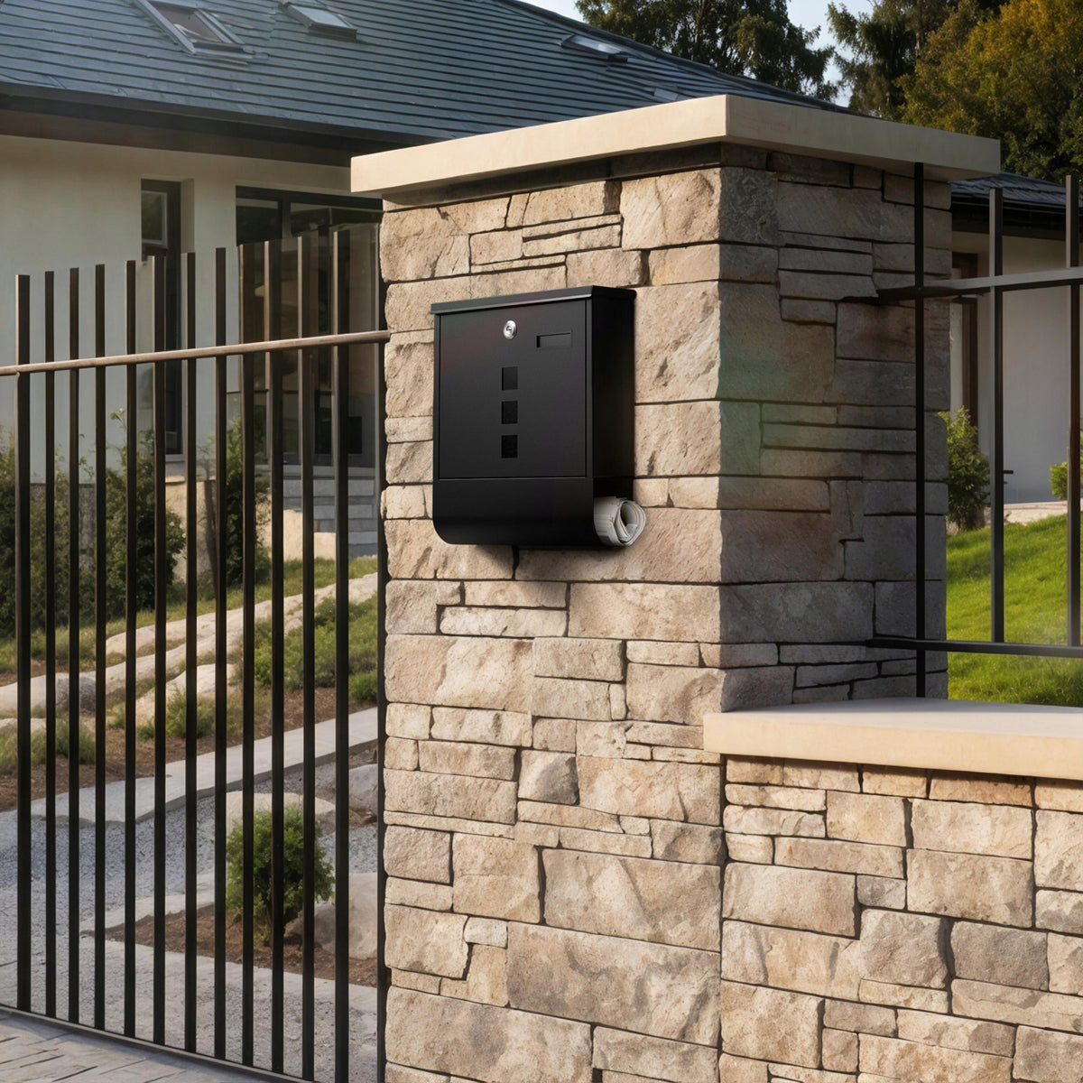 Letterbox for fence Sillar 10 × 30,5 × 33,5 cm A4 newspaper Packaging status original