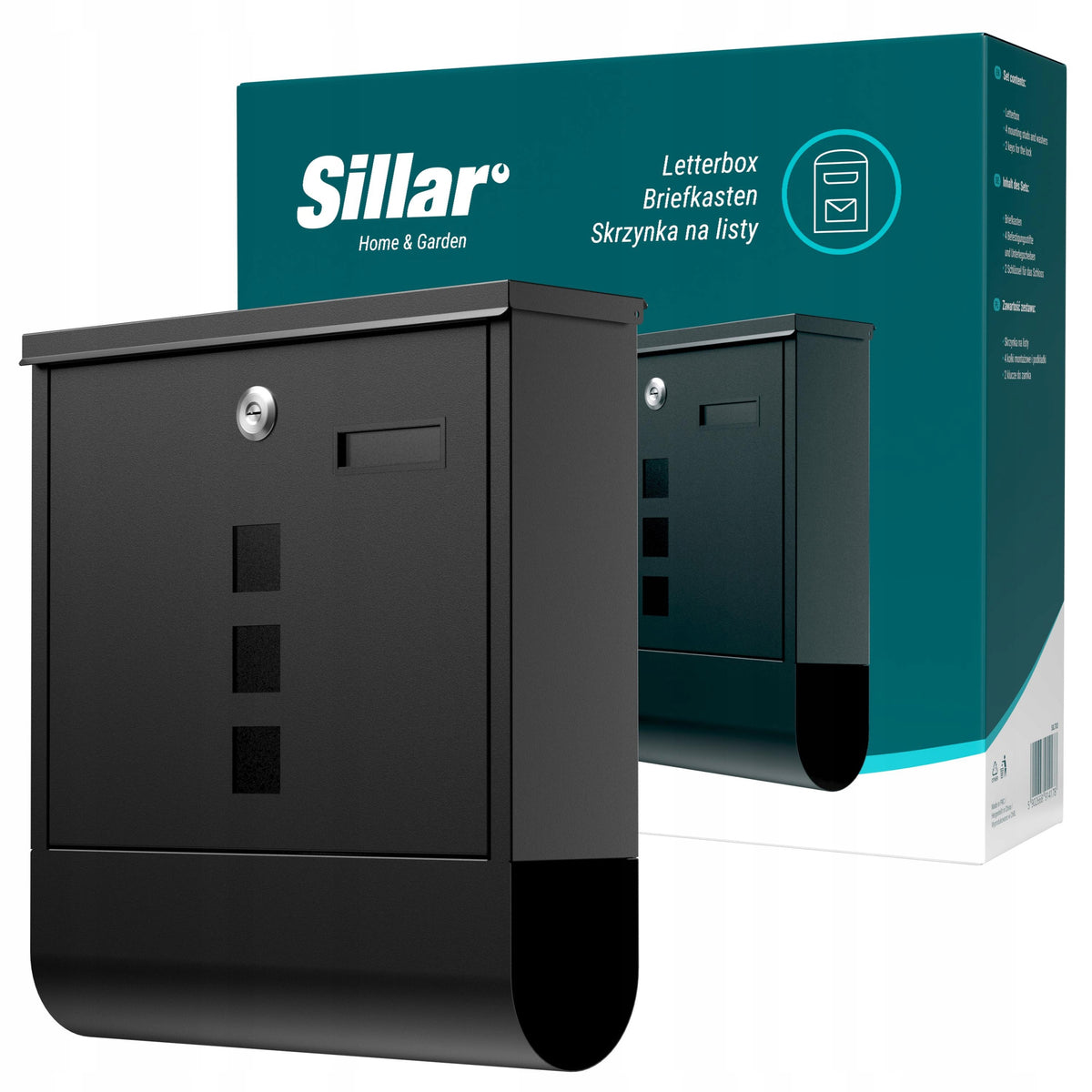 Letterbox for fence Sillar 10 × 30,5 × 33,5 cm A4 newspaper