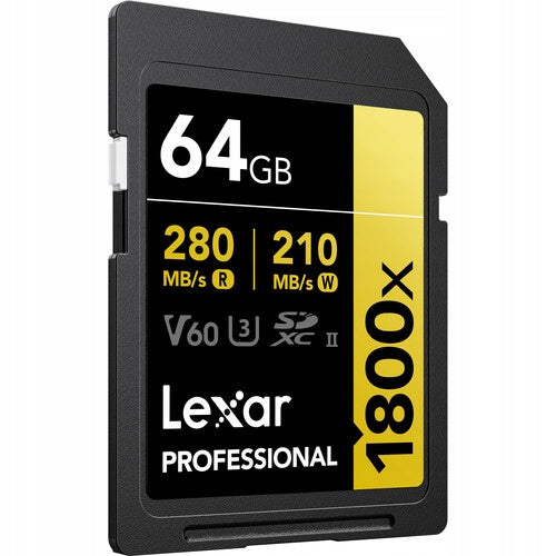 Lexar Gold SDXC Professional 64GB UHS-II C10 1800x V60 Manufacturer Lexar