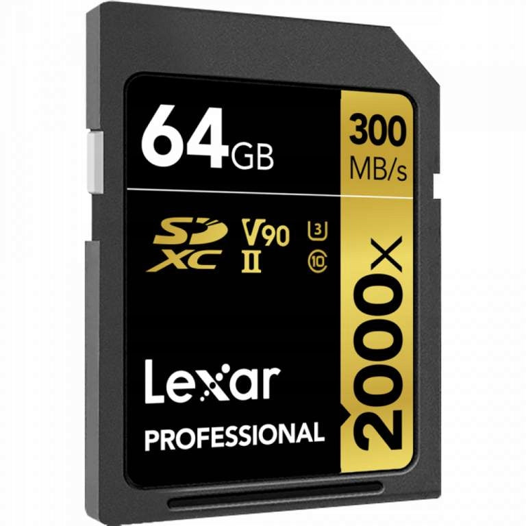 Lexar Pro 64GB 2000X SDHC/SDXC UHS-II U3 V90 Memory Card EAN (GTIN) 843367120857