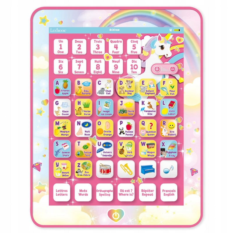 Lexibook Unicorn Educational Bilingual Tablet for Kids 3+