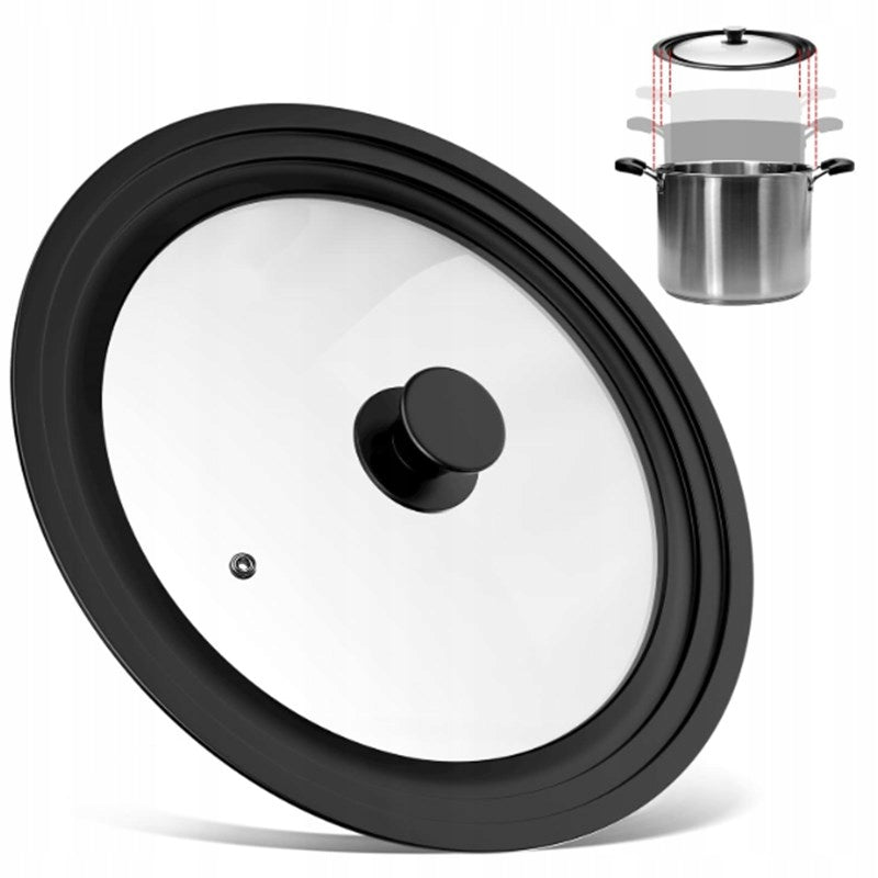 Lid with silicone rim 3in1 24/26/28 cm pots glass pans