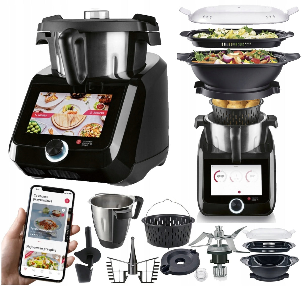 Lidlomix Silvercrest Monsieur Cuisine Smart Food Processor WiFI 2026 Manufacturer code Termorobot MC Smart 2026 Czarny C1/501601
