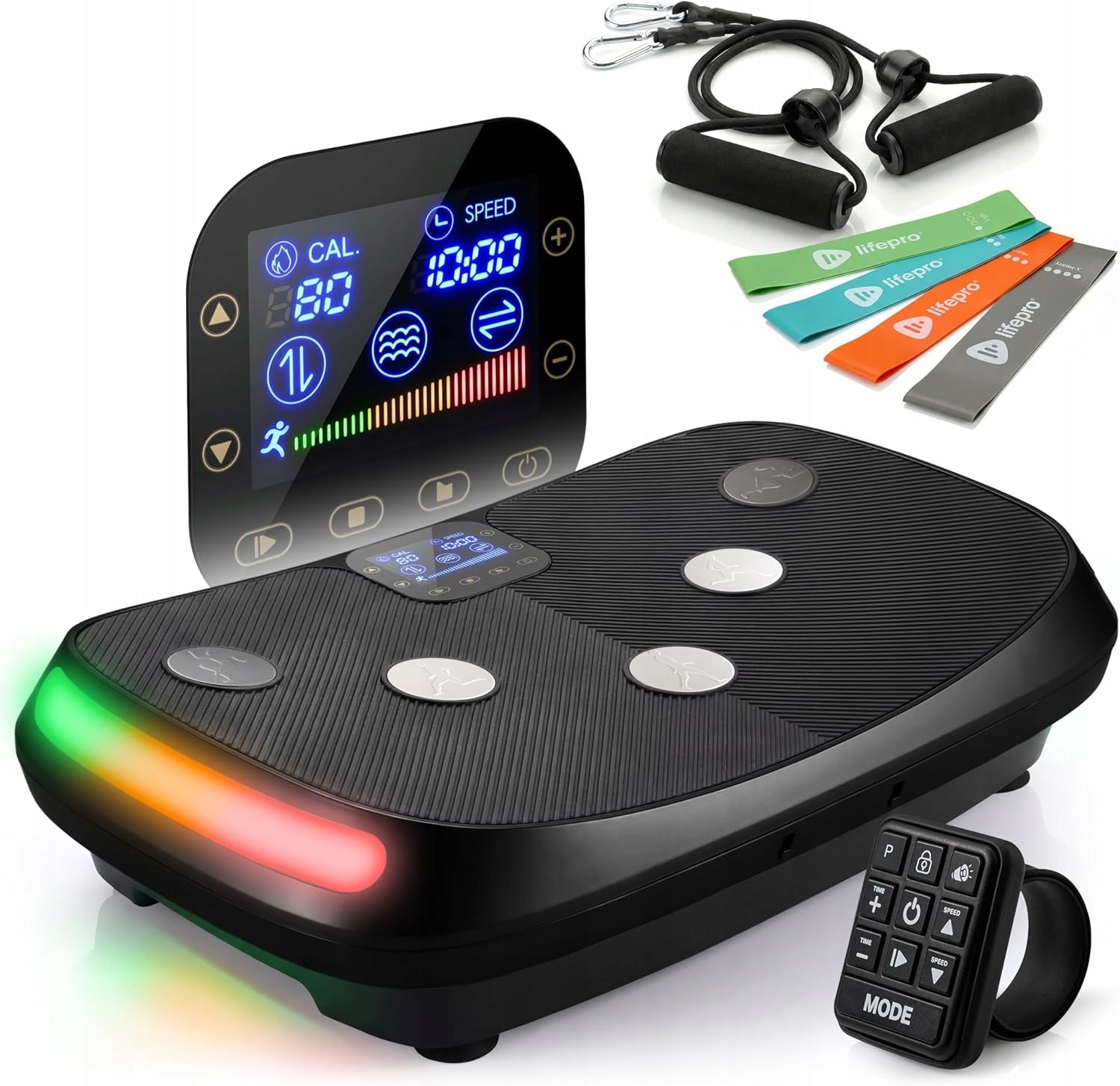 LifePro Vibration Platfrom with Ears, Rubbers and Watch