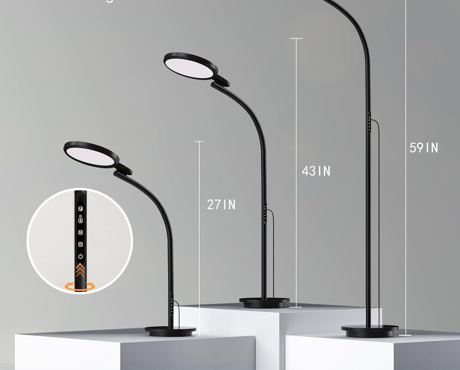 Light therapy lamp LED light therapy 10000 lux timer adjustment Medical device no