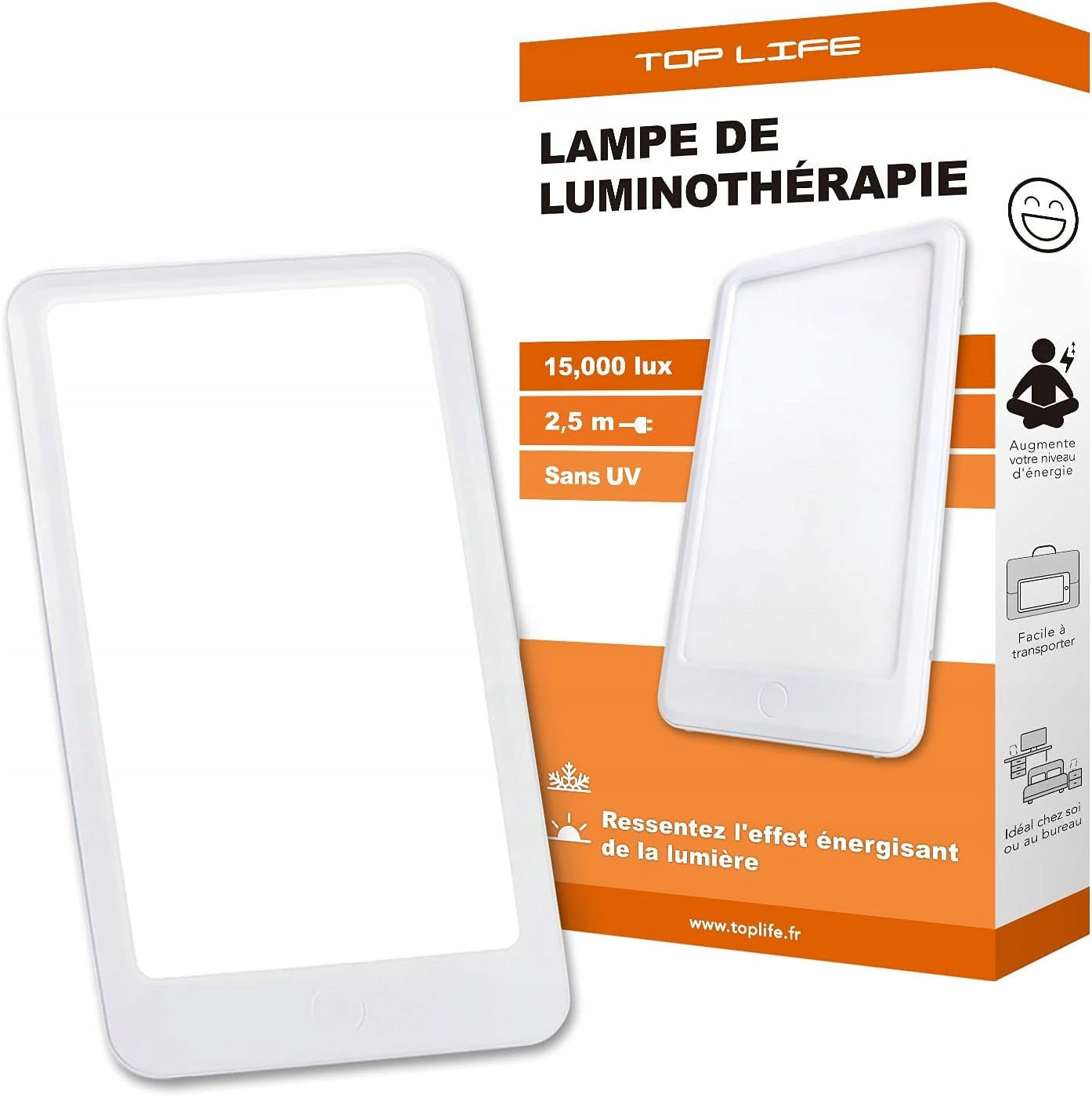 Light therapy lamp TOP LIFE 15000 lux strong light PRO A621