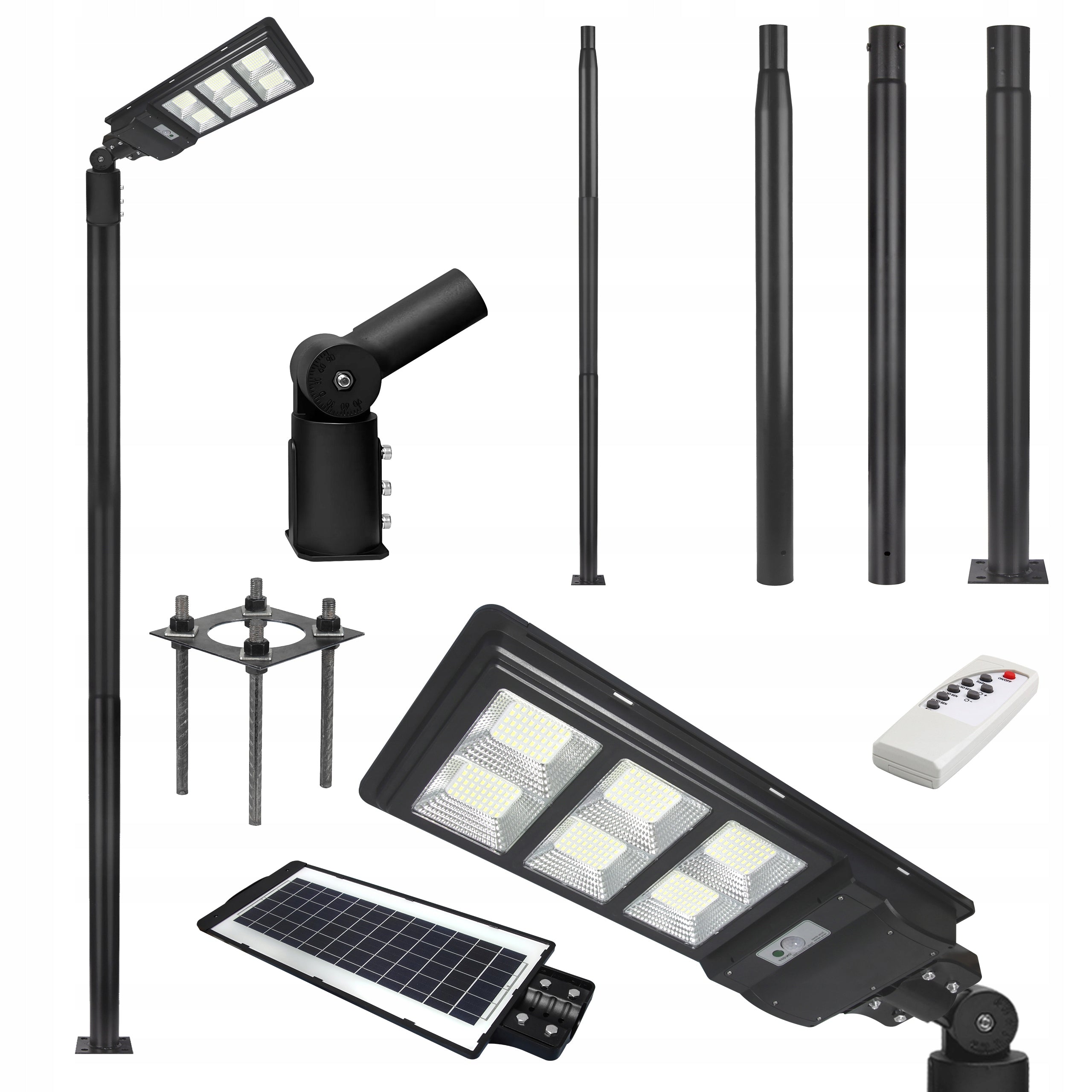 Lighting pole 3m Street lamp Solar Lantern 270W 60mm 15x15cm