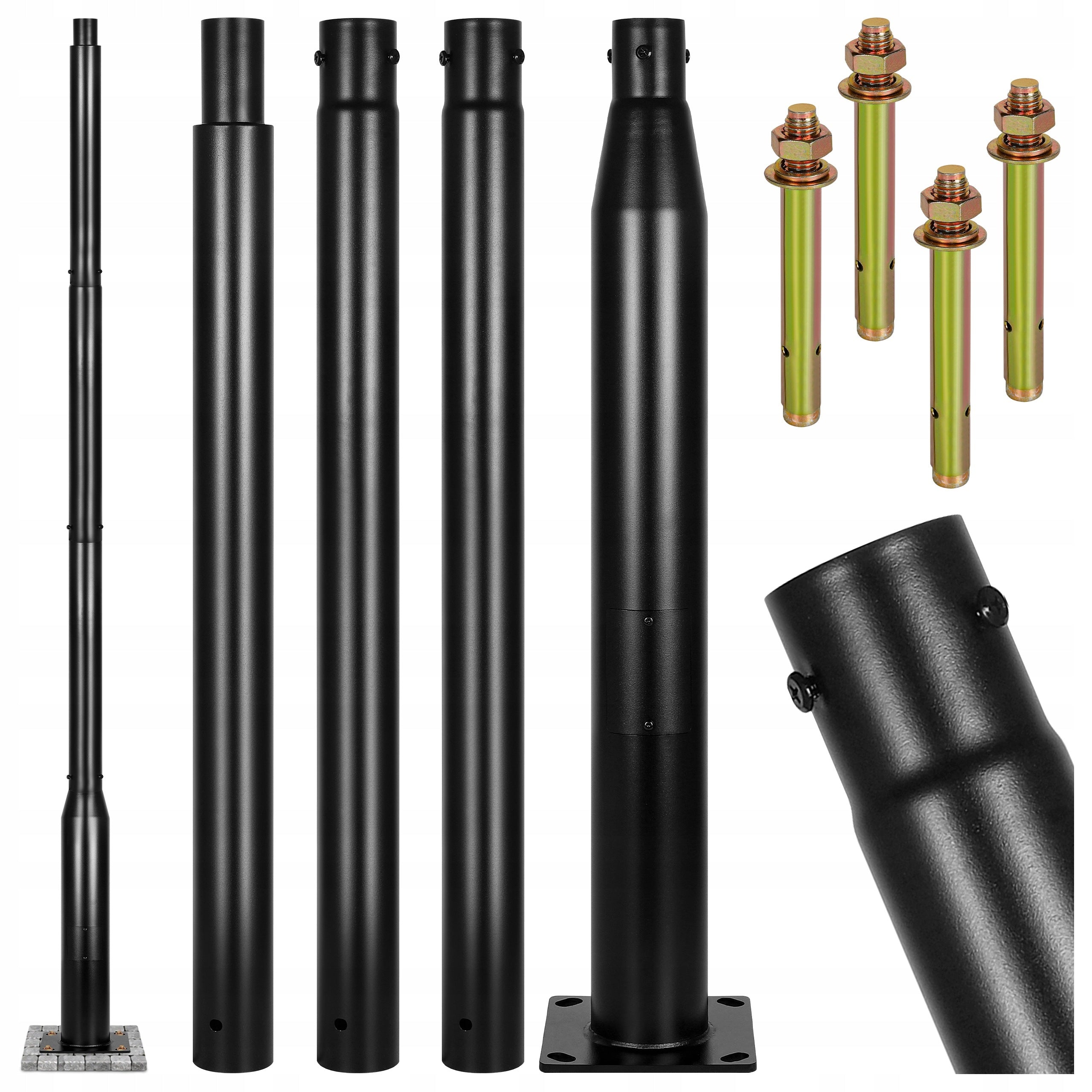 Lighting pole Ø58mm 20x20 cm road mast 4M STREET LAMP REVISION
