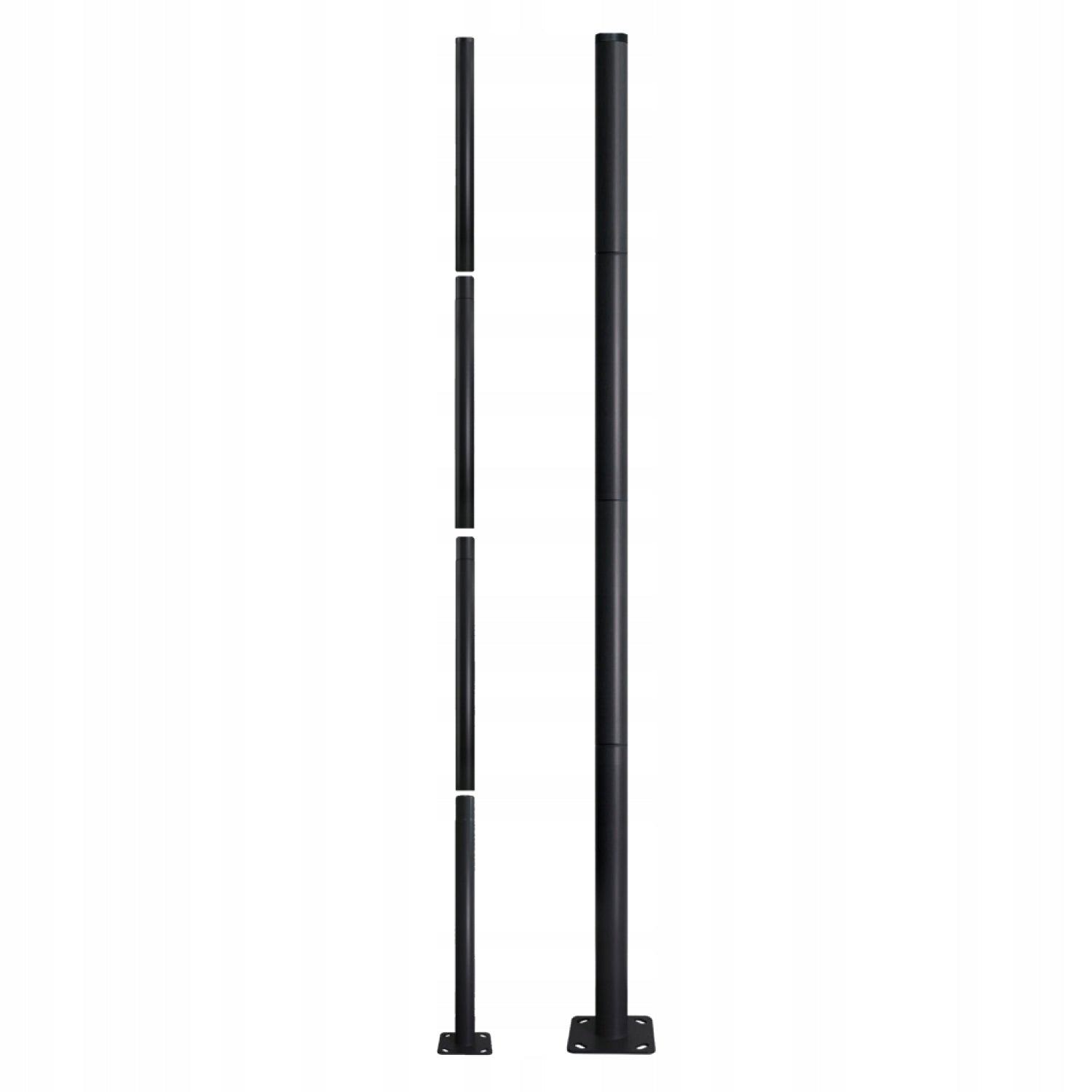 Lighting pole black 4m Ø60mm foldable with 4 elements FOR CAMERA/LAMP Manufacturer code 003692laitica