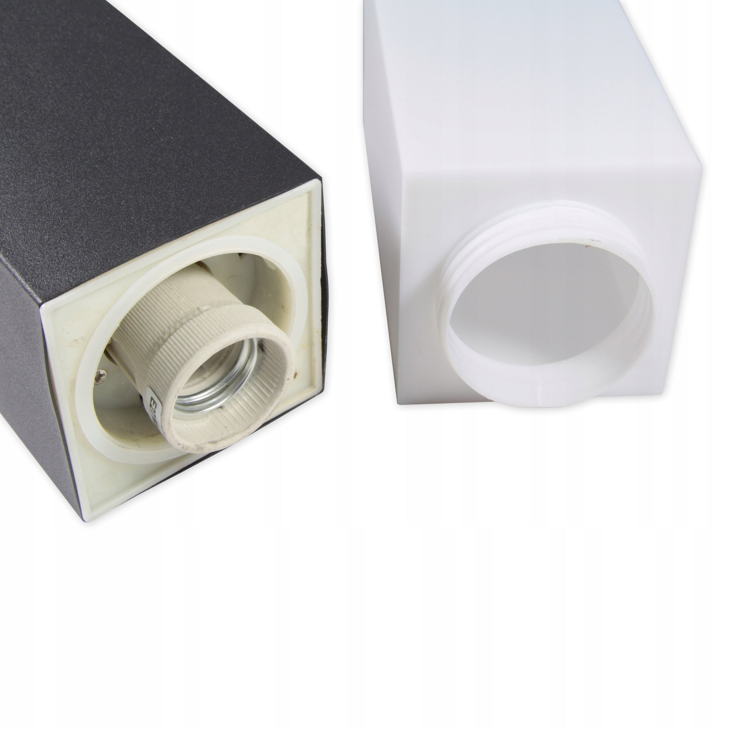 Lighting post rectangle Masterled E27 80 cm black lampshade white Brand Masterled