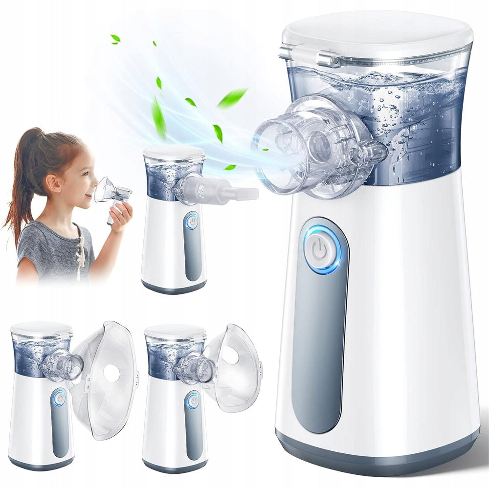 Lightweight Portable Mesh Membrane Nebulizer Inhaler With 2 Masks