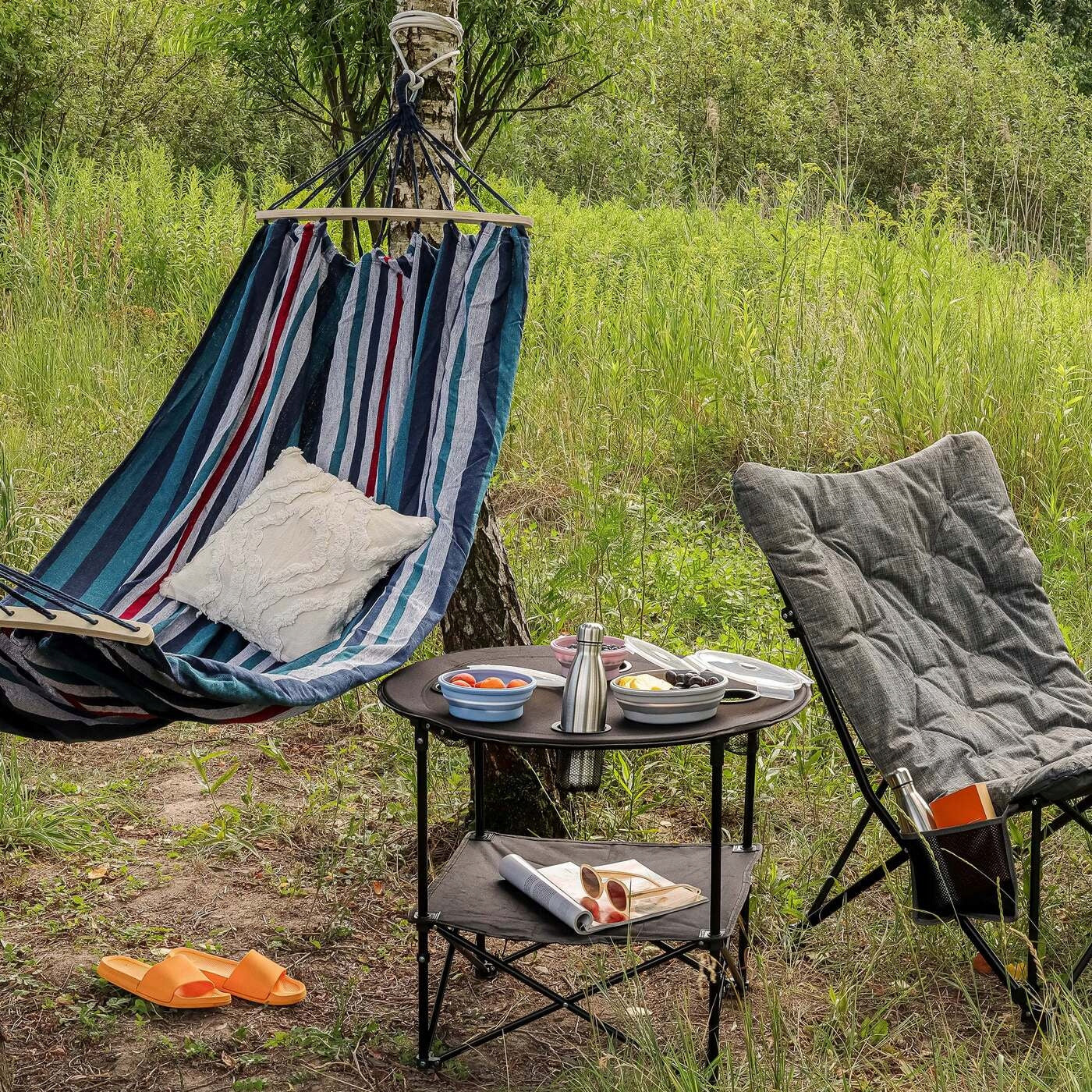 Lightweight ROUND FOLDING TABLE HIKING TABLE for Fish Camping FOR MOTORHOME Brand no brand