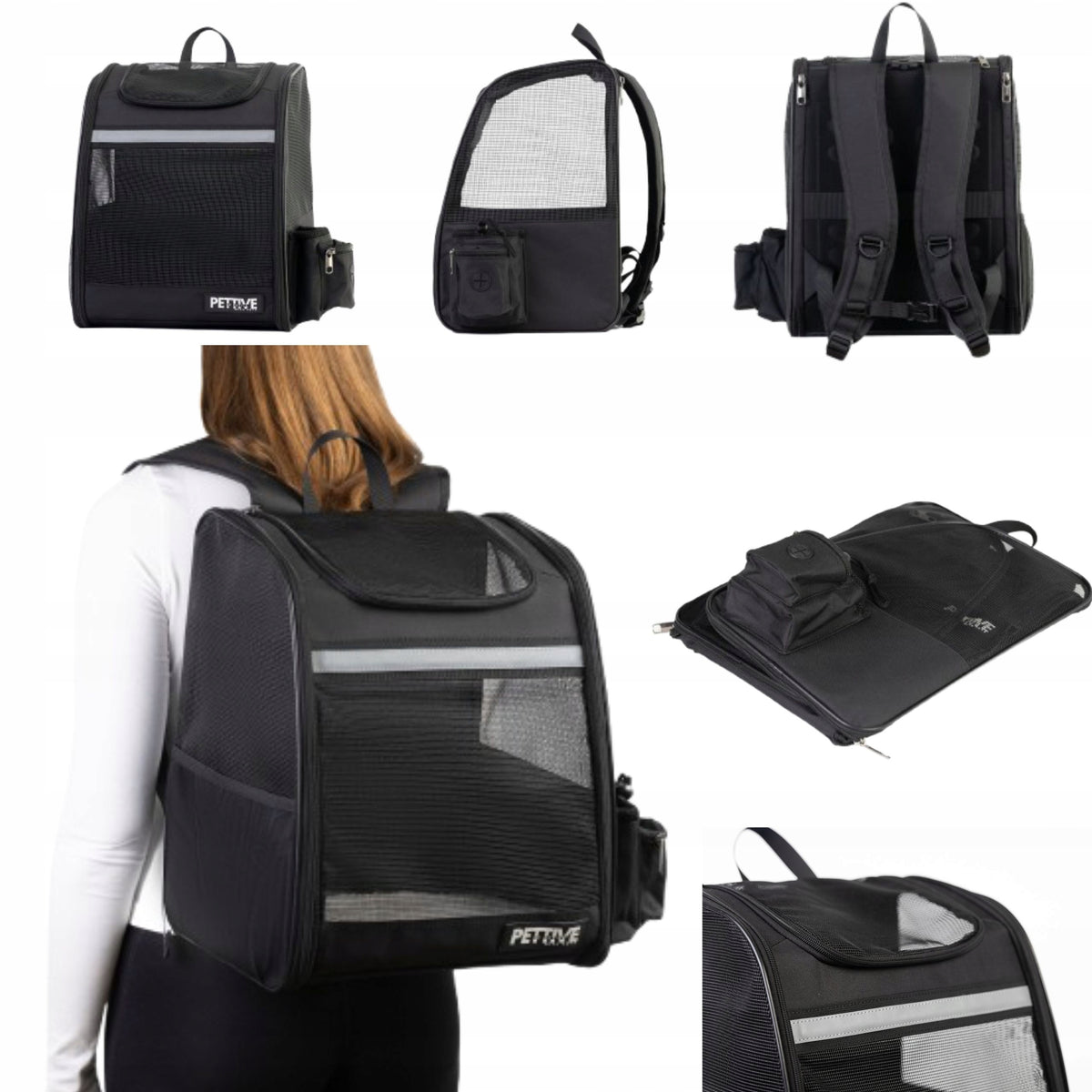 Lightweight backpack for dogs, FLOWAIR cat carrier up to 9 kg