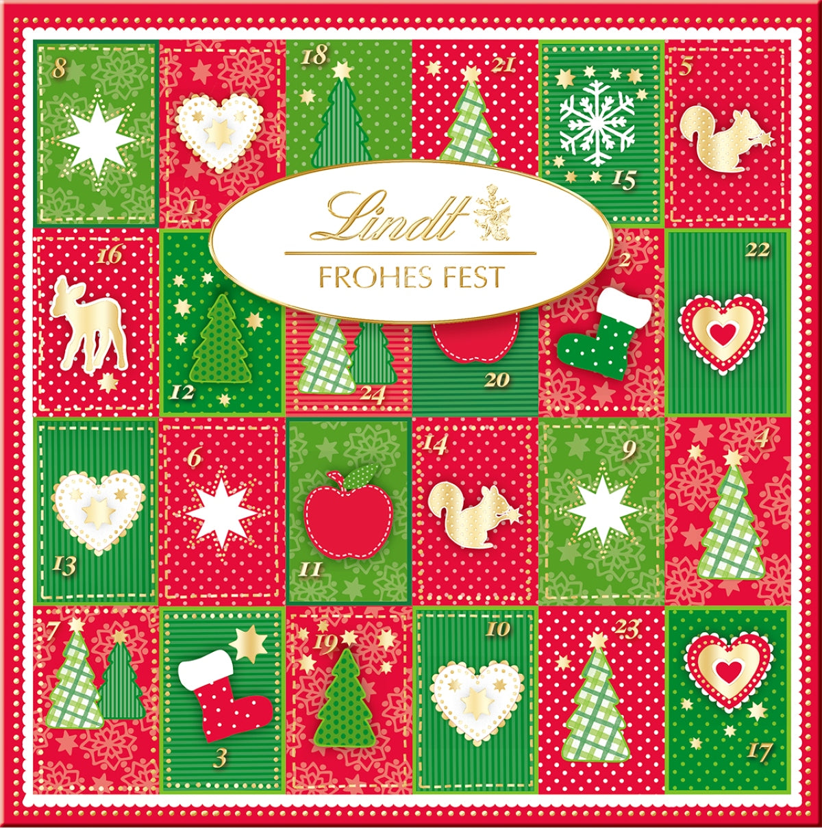 Lindt Advent Calendar MERRY CHRISTMAS 115g 24 Chocolate Surprises