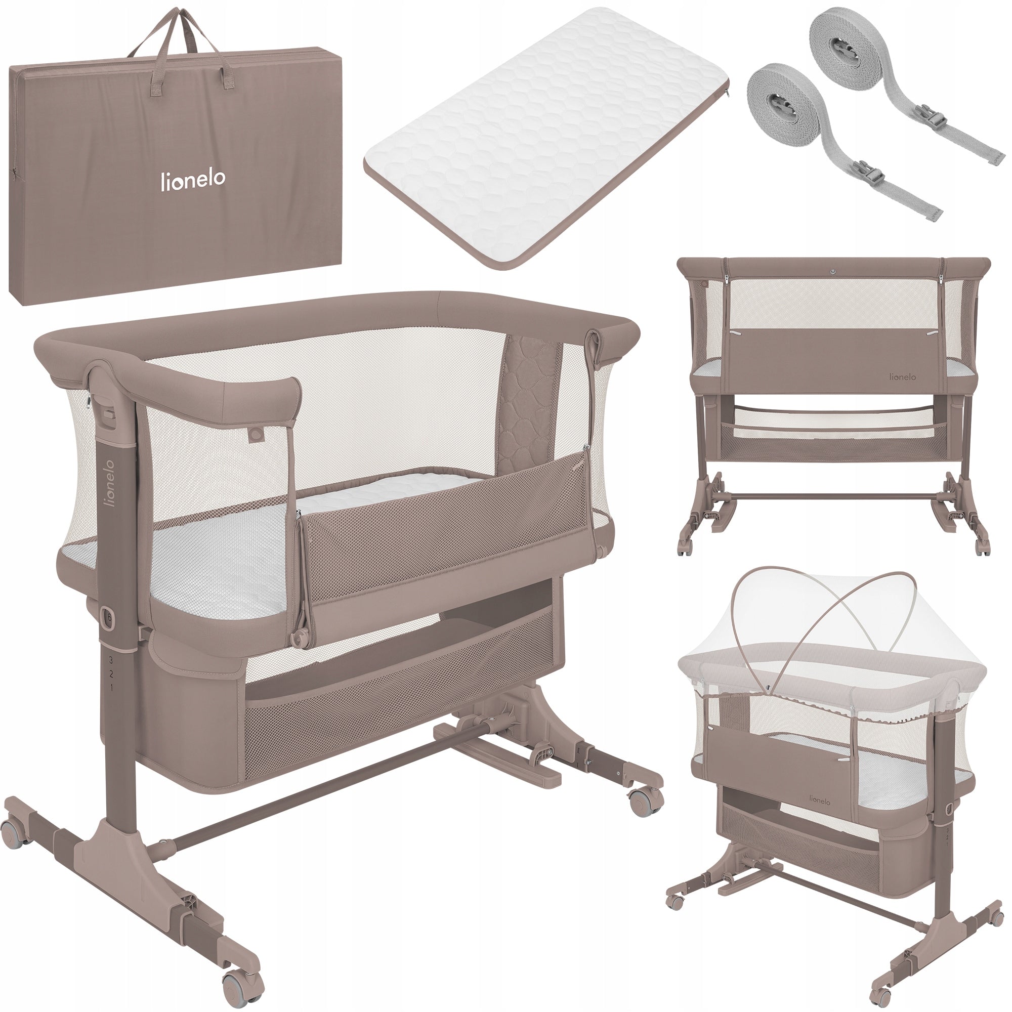 Lionelo Cot Jodie 3in1 Beige Taupe Brand Lionelo