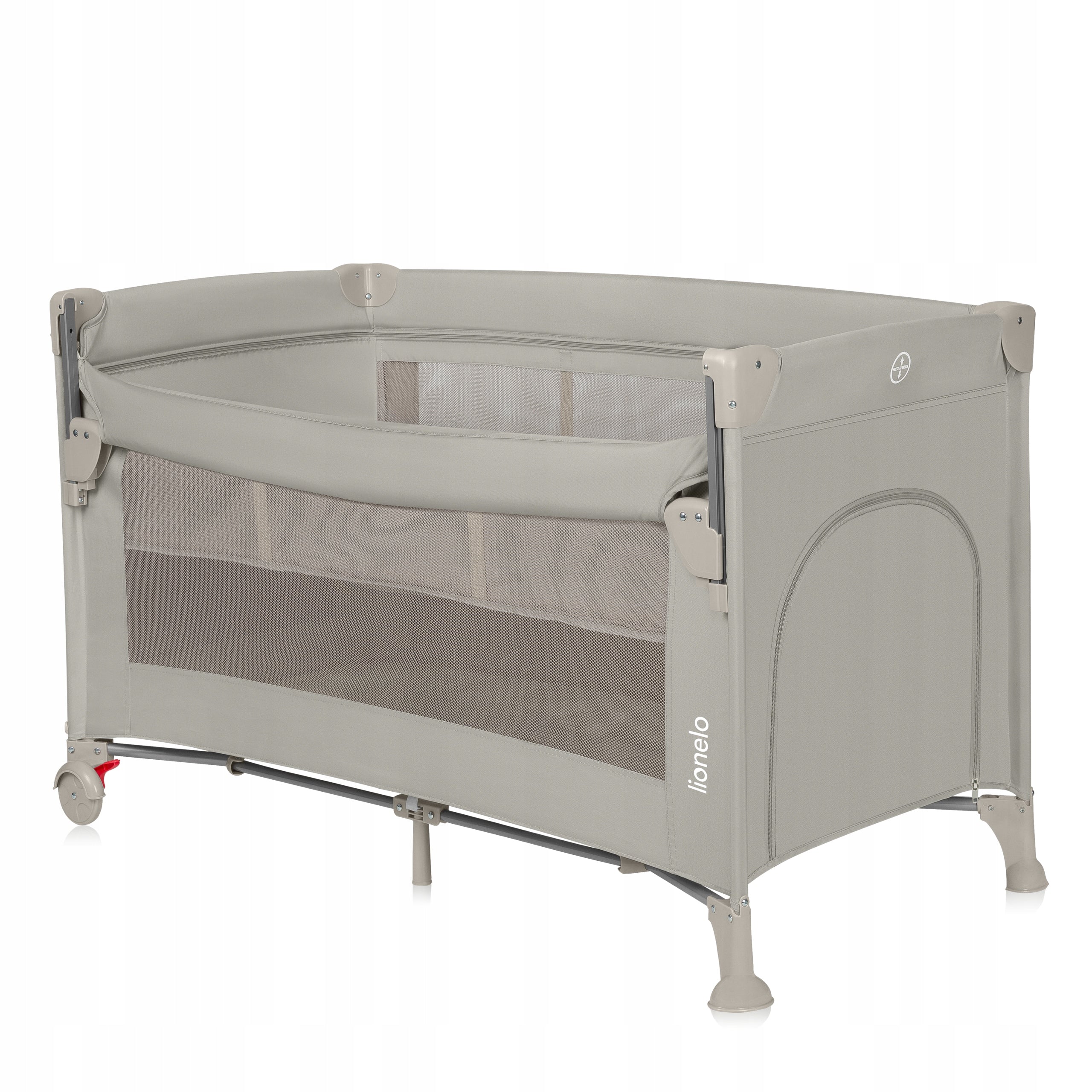 Lionelo Ellen Beige Sand Travel Cot with Side Entrance Brand Lionelo