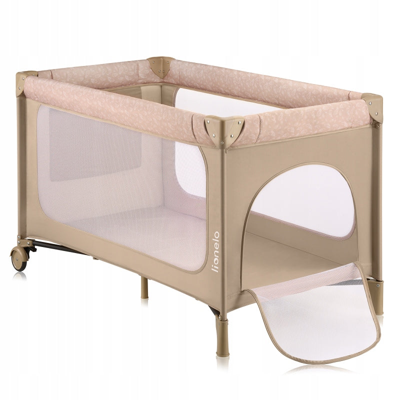 Lionelo Jasmin Easy Fold Travel Cot Beige Sand Brand Lionelo