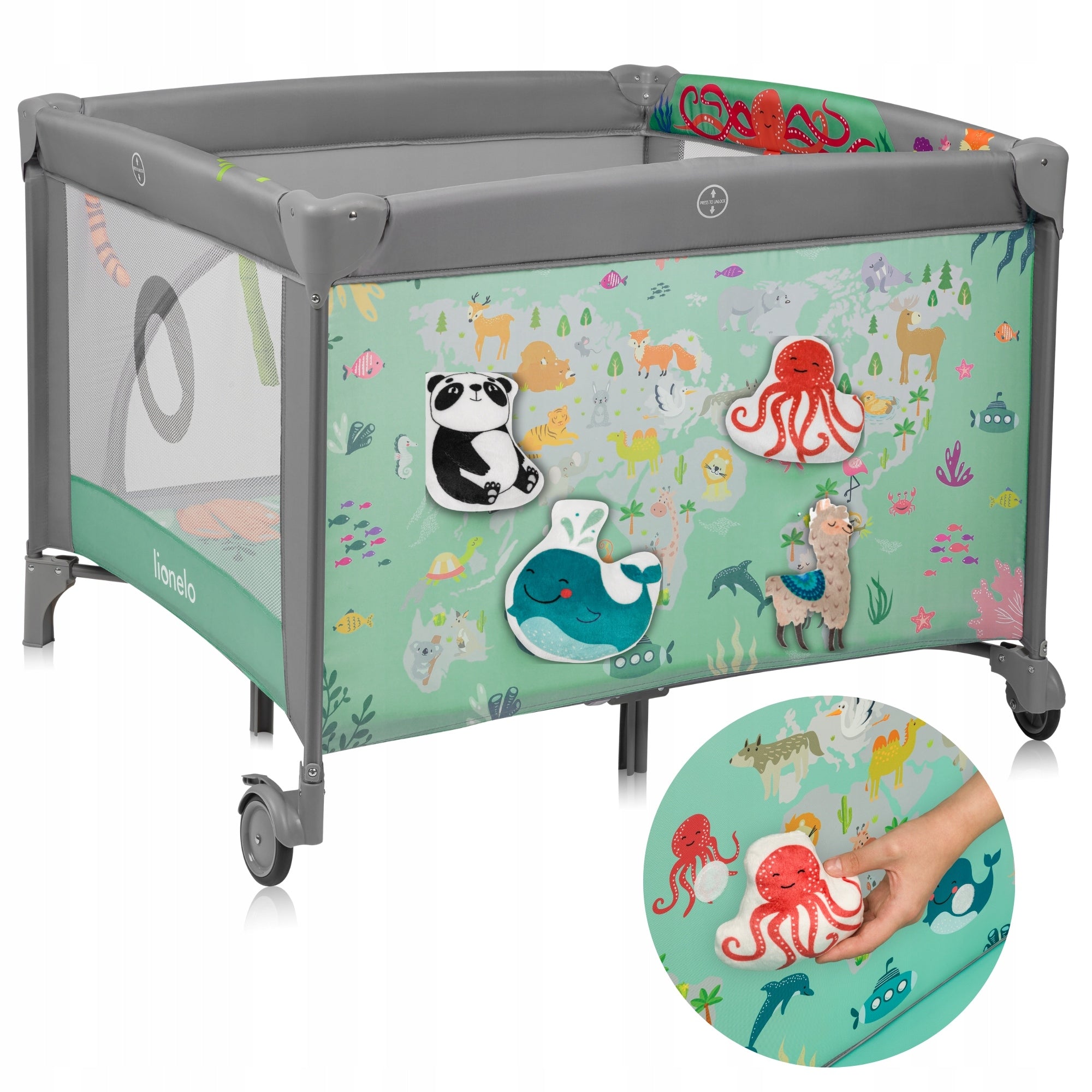 Lionelo Mille Plus Grey Green Wheel Carry Bag Mille+ Manufacturer code LO-MILLE PLUS GREY GREEN
