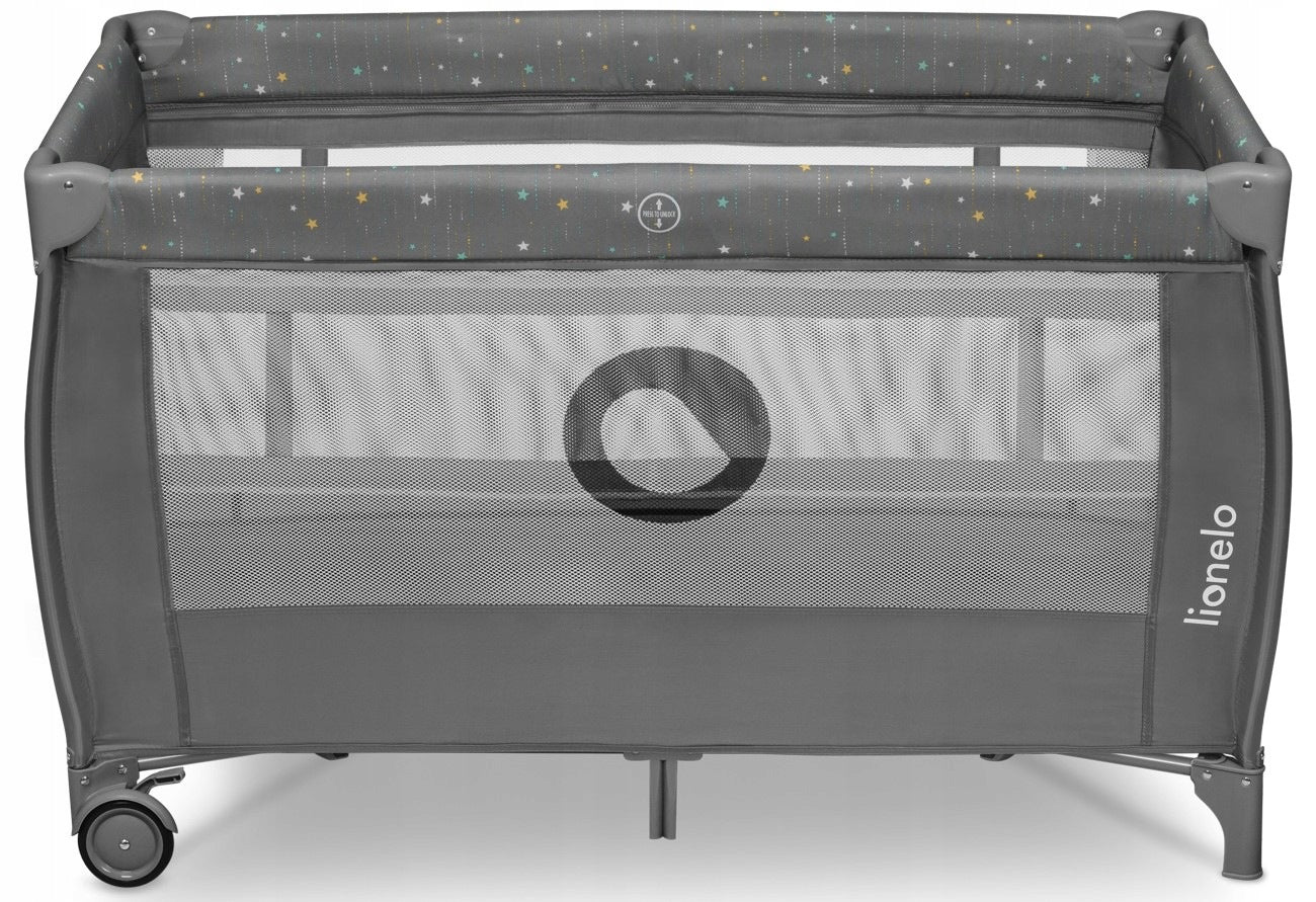 Lionelo STEFI PLUS 2-level folding travel cot GREY MULTICOLOR Medical device no