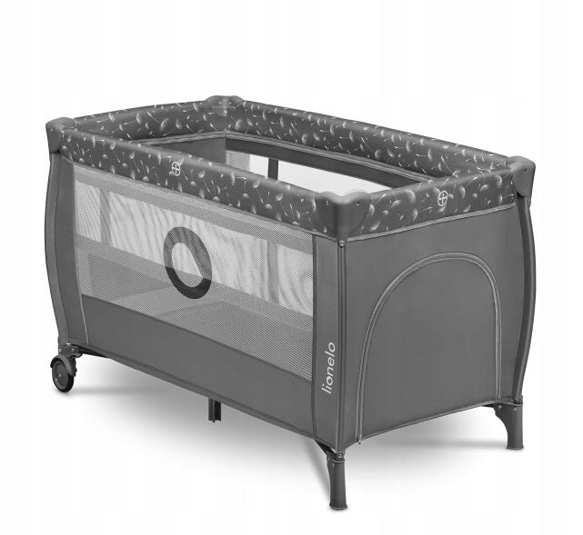 Lionelo STEFI PLUS 2-level folding travel cot GREY MULTICOLOR