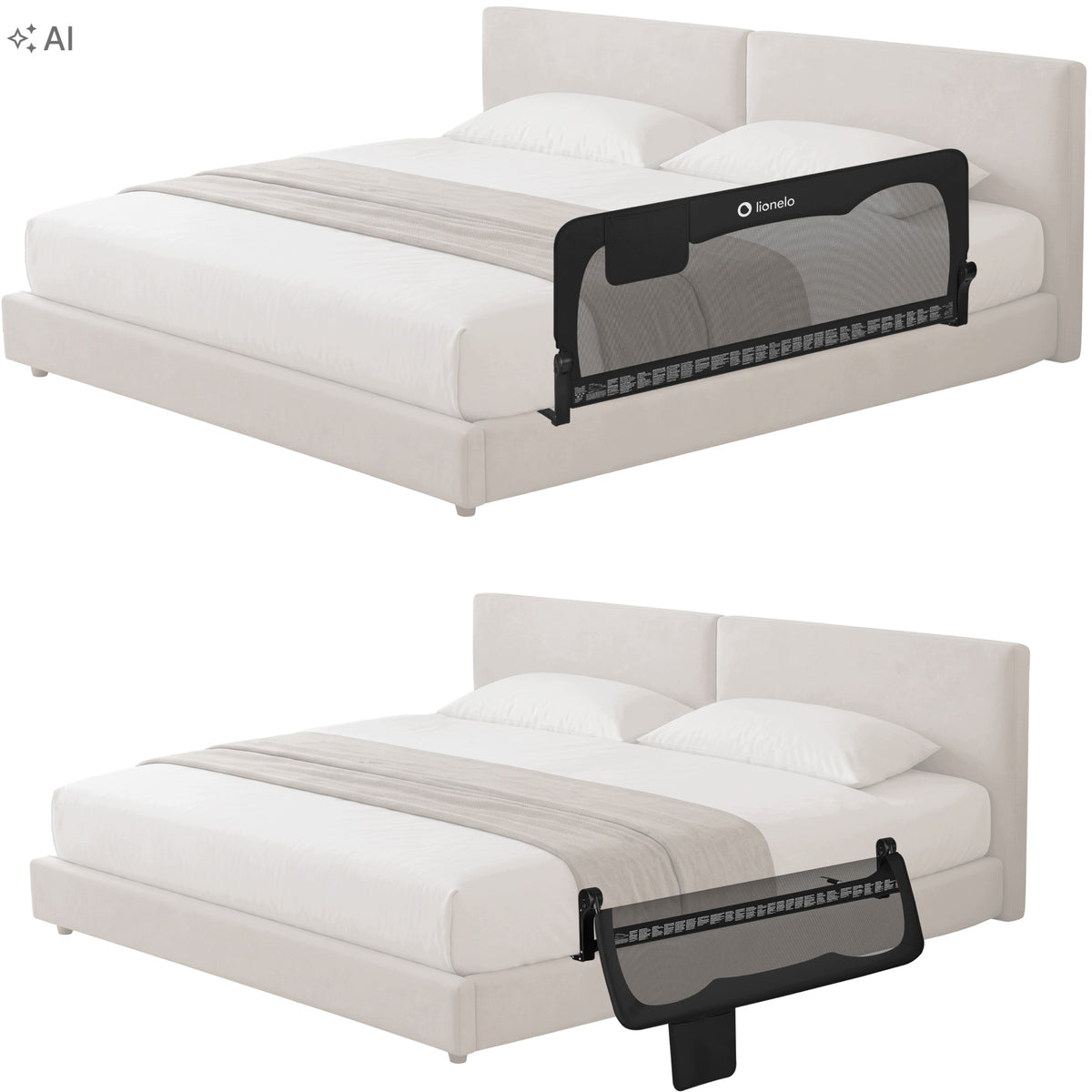 Lionelo bed protector Hanna Black Onyx Manufacturer code BARIERKA DO ŁÓŻKA HANNA BLACK ONYX