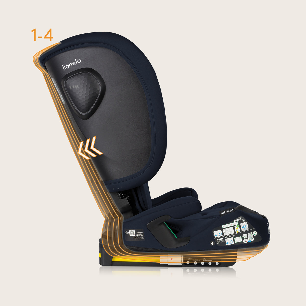 Lionelo car seat Nelly I-Siza Blue Navy 76-150 cm 9-36 kg Brand Lionelo