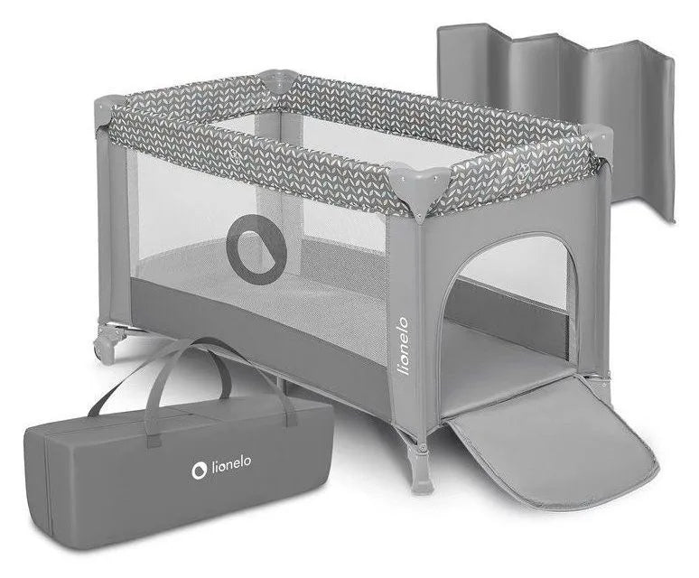 Lionelo travel cot Stefi Concrete Multicolor Brand Lionelo