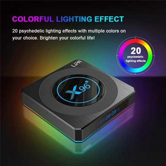 Lipa X96 X4 Android TV Box 4-64 GB - Media player for TV - media streamer Manufacturer code 8720254437330