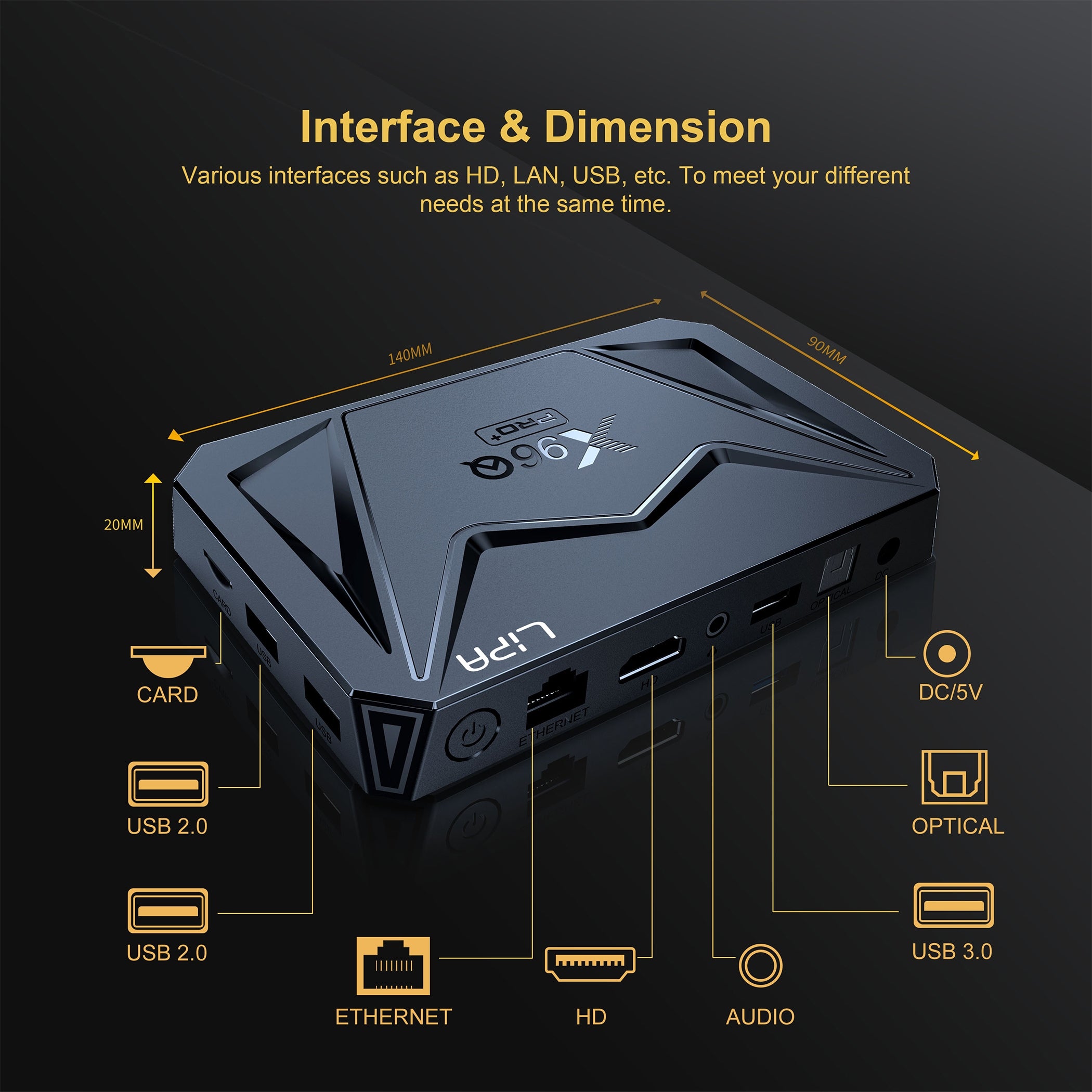 Lipa X96Q Android TV Box 4-64 GB Android 14 - Media player for TV Manufacturer code 8721321620259