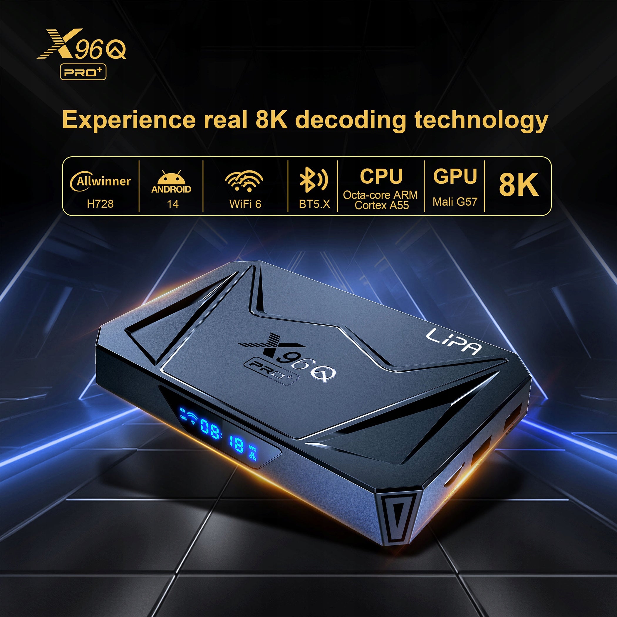 Lipa X96Q Android TV Box 4-64 GB Android 14 - Media player for TV Packaging status original