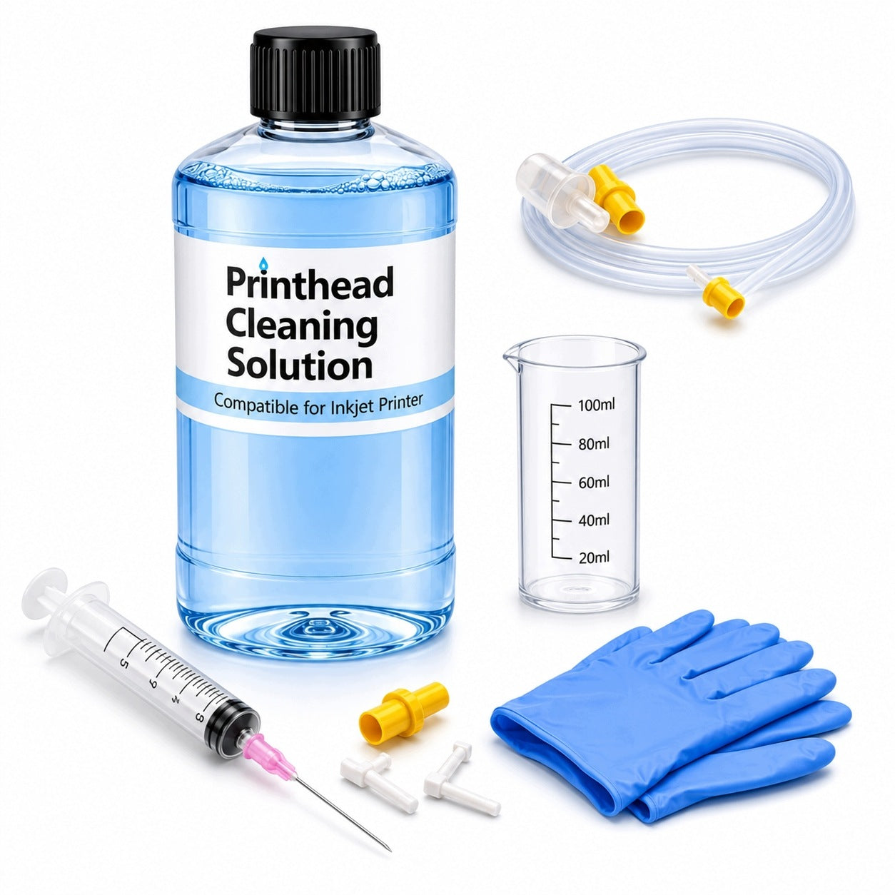 Liquid 500 ml + Brother HP Canon Epson Head Clearing Kit + Tubes