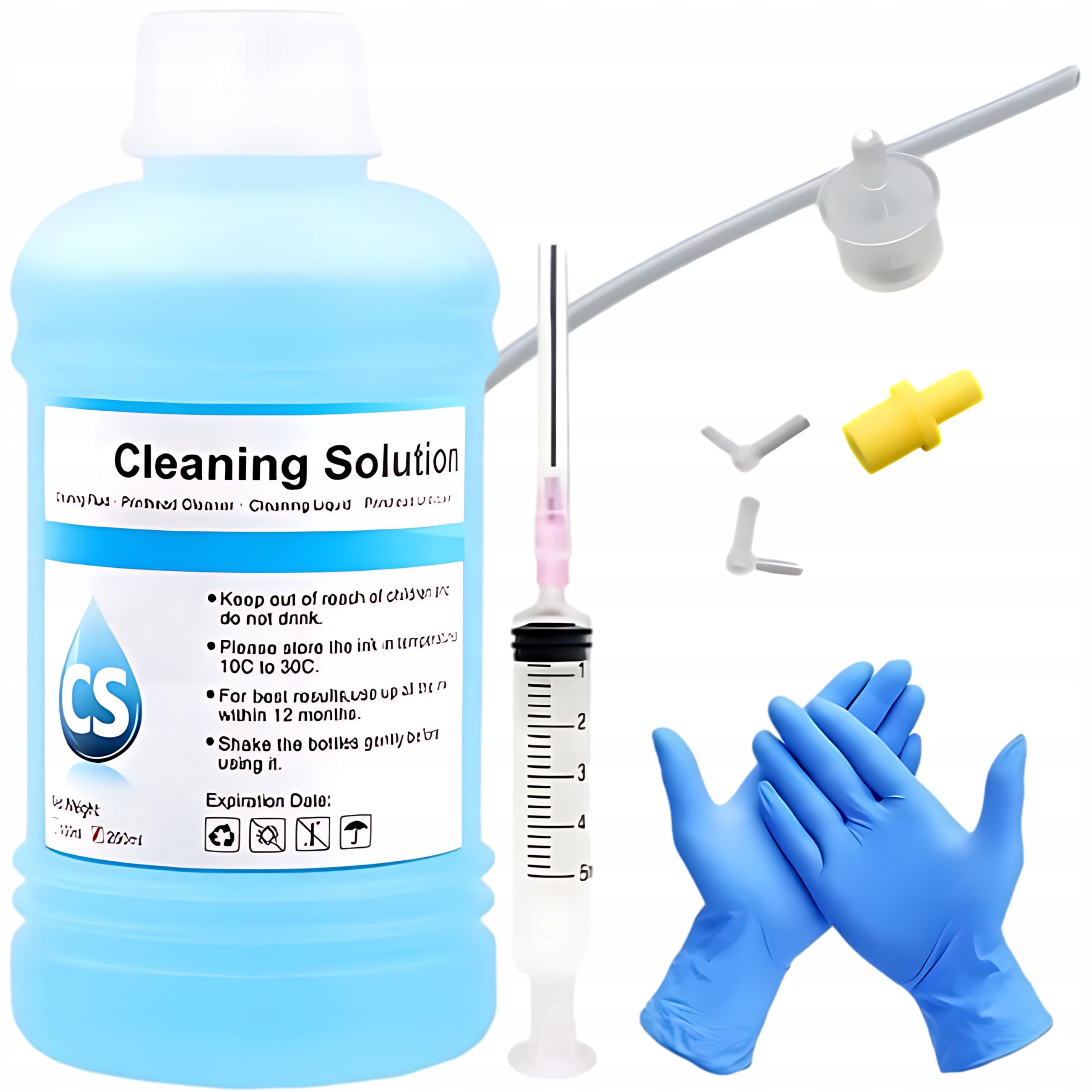 Liquid 500 ml HP Canon Epson Brother Head Clearing Kit + Tubes