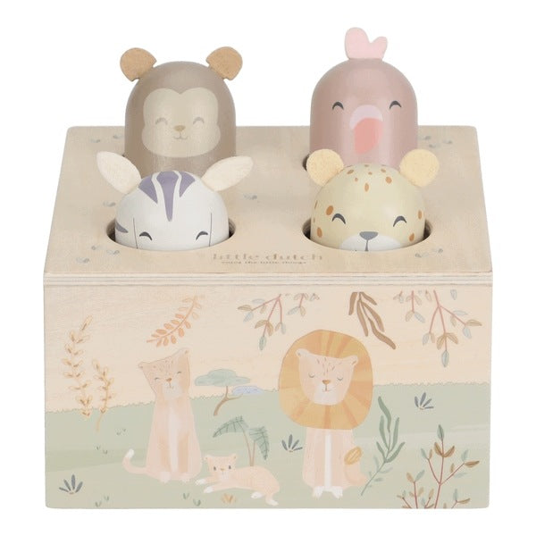 Little Dutch Safari Friends FSC LD7465 Wooden Pop-up Toy