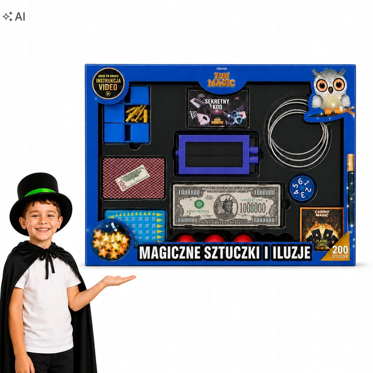 Little magician magic trick set 200 creative tricks for kids 6+