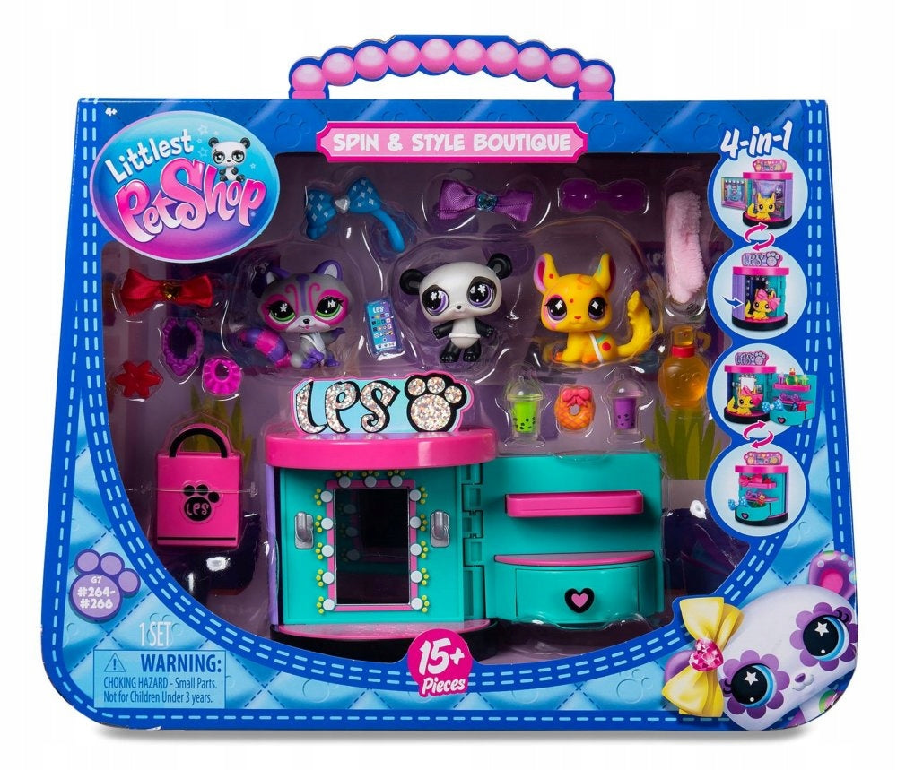 Littlest Pet Shop STYLISH BOUTIQUE Set of 3 animals Wardrobe 3-PACK accessories
