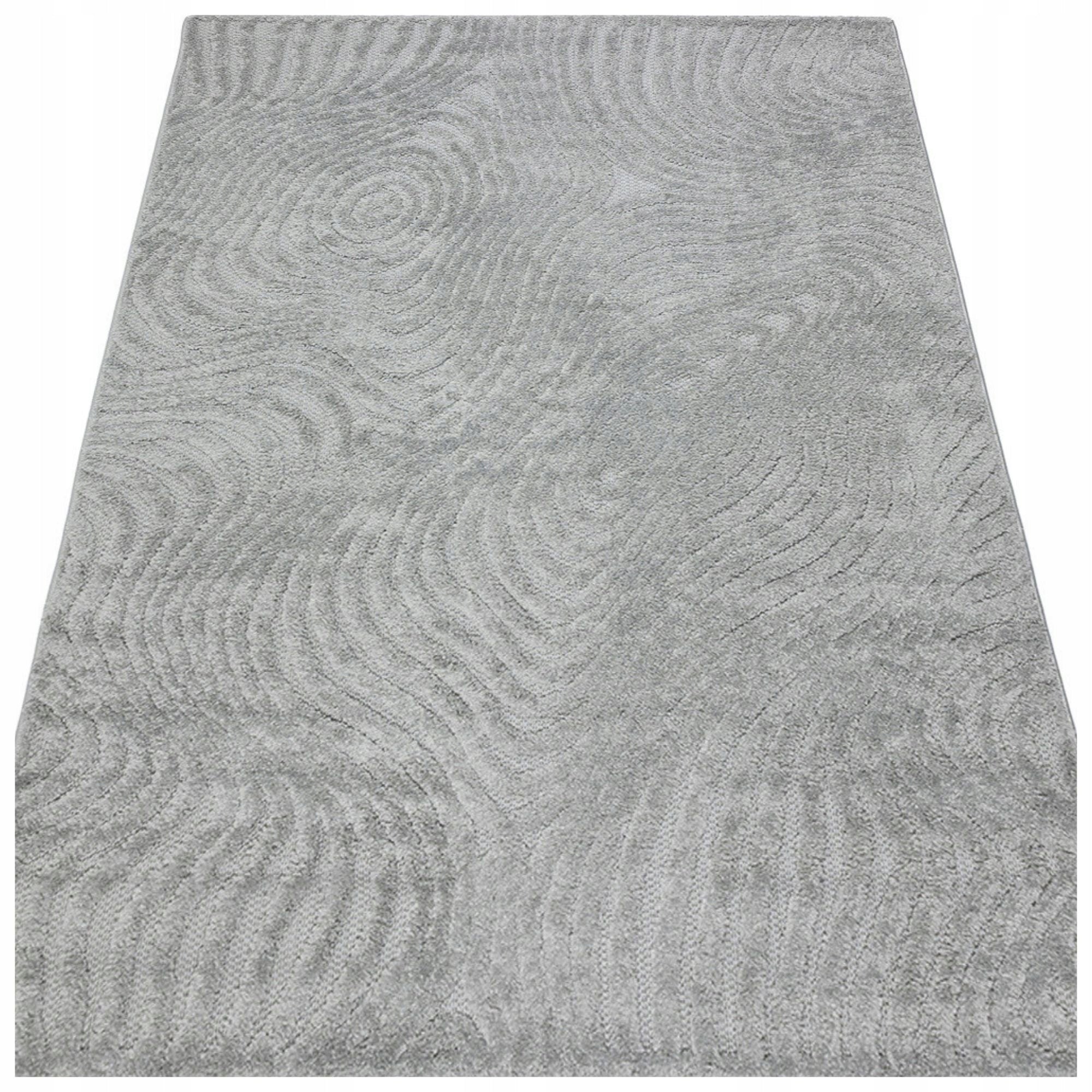Living Room Rug 200x300cm Duplex Large Modern Grey Pattern 3D Boho