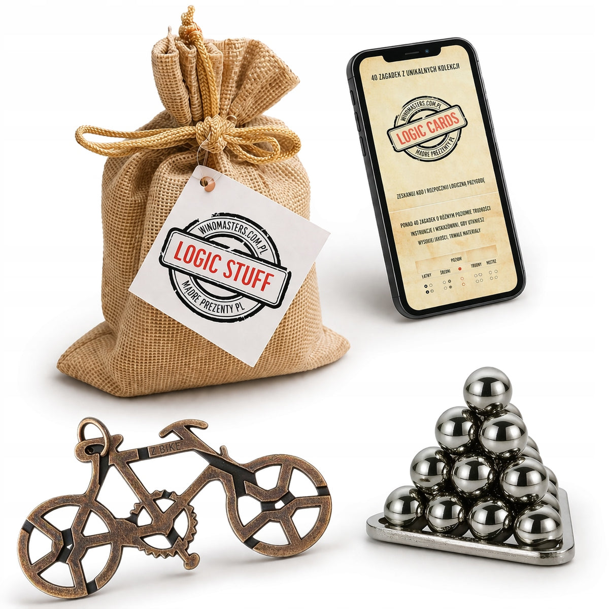 Logic BAG bike pyramid logic gift idea for adult youth