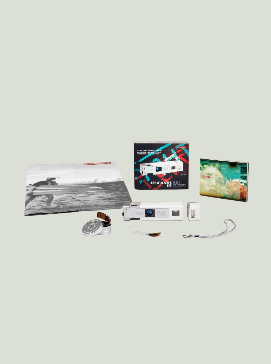 Lomomatic 110 Camera & Flash Zebra Crossing Lomography Brand Lomography