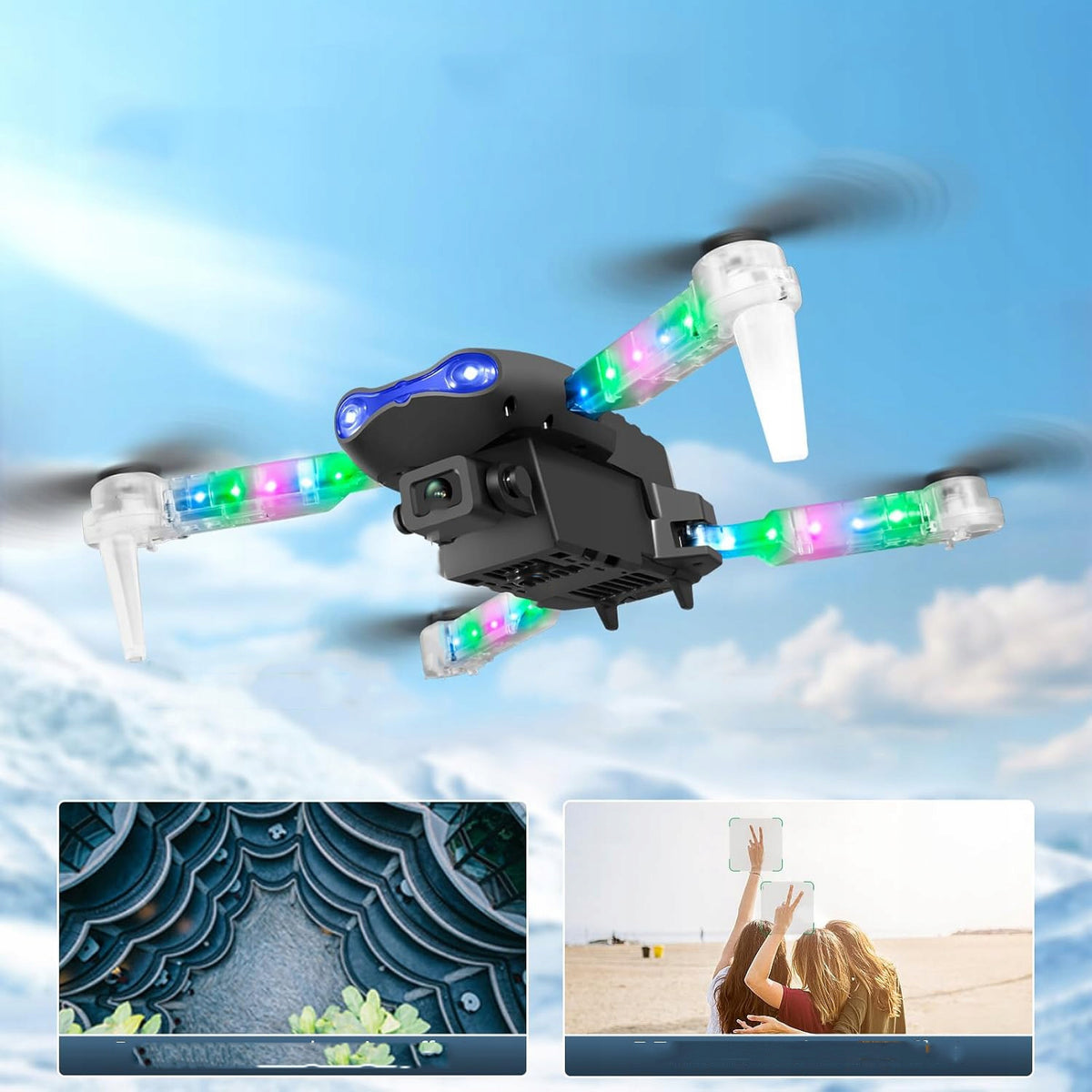 Long Range Folding Drone, Two Cameras, Smart Flight in the Hover Brand no brand