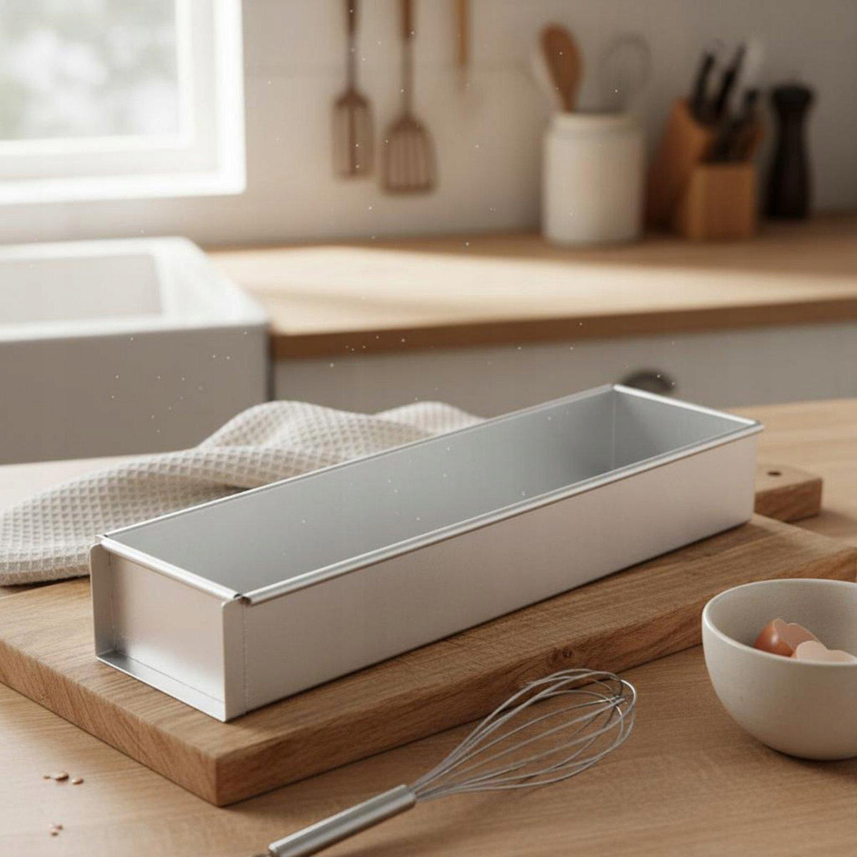 Long Rectangular Cake Pan With Removable Bottom Aluminum 40x10cm Fixed Brand no brand