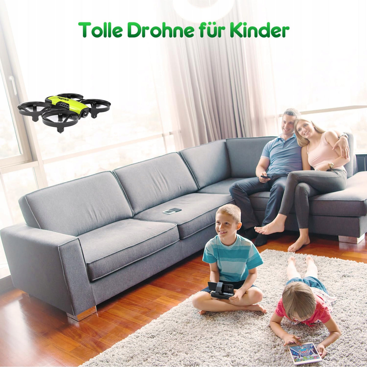 Loolinn | Drone with camera for children - mini remote controlled drone, flight time Batteries included yes