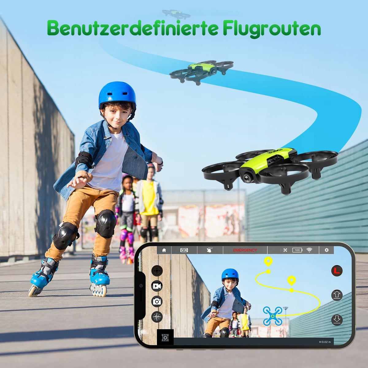 Loolinn | Drone with camera for children - mini remote controlled drone, flight time Brand no brand
