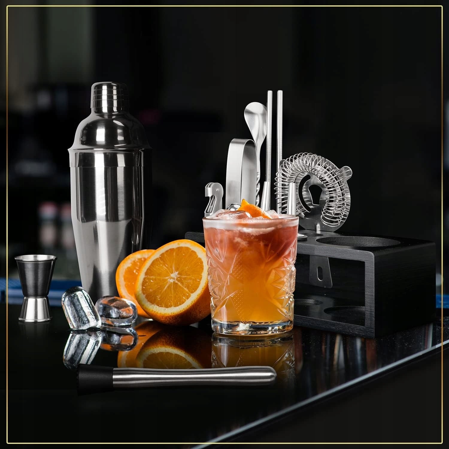 Lovreno Drink Bartending Set 18el Wooden Card Stand Gift Manufacturer code 24573429