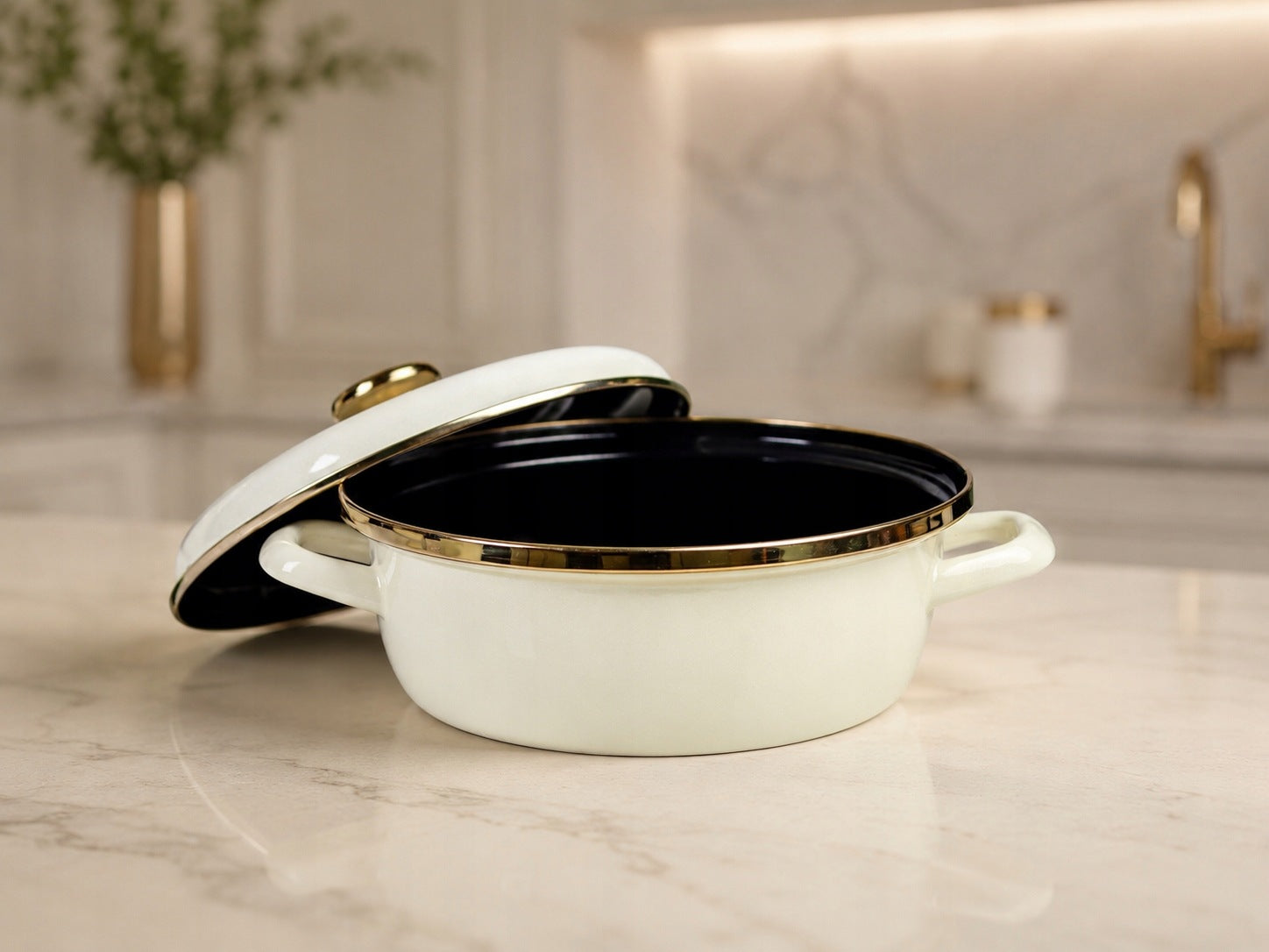 Low pot for stewing with lid Metalac Maximus 24 cm 3,9 l induction Brand Metalac