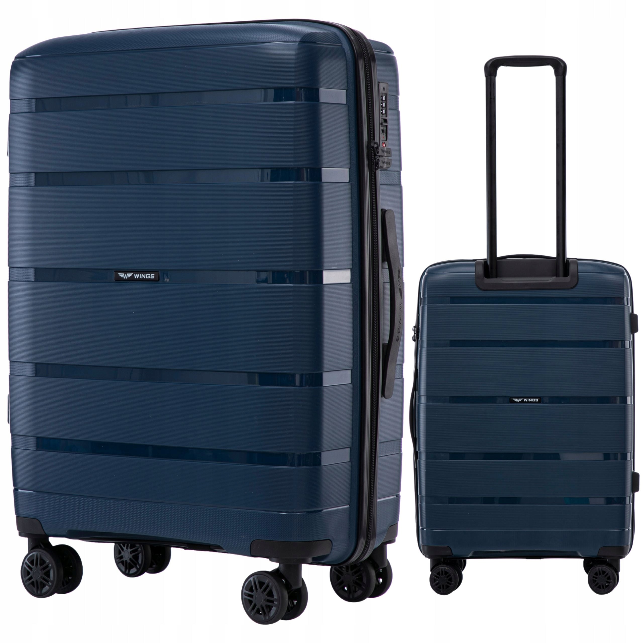 Luggage registered medium XL on 4 wheels large travel suitcase TSA WINGS